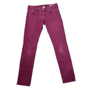 Arizona Women's Super Skinny Jeans Stretch Low-Rise‎ Denim Faded Purple Size 2